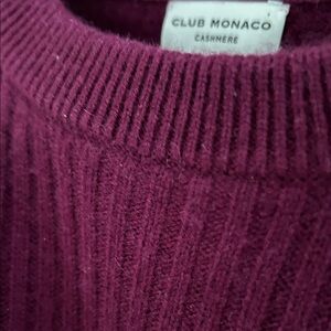 Club Monaco Deep Burgundy Cashmere Knit